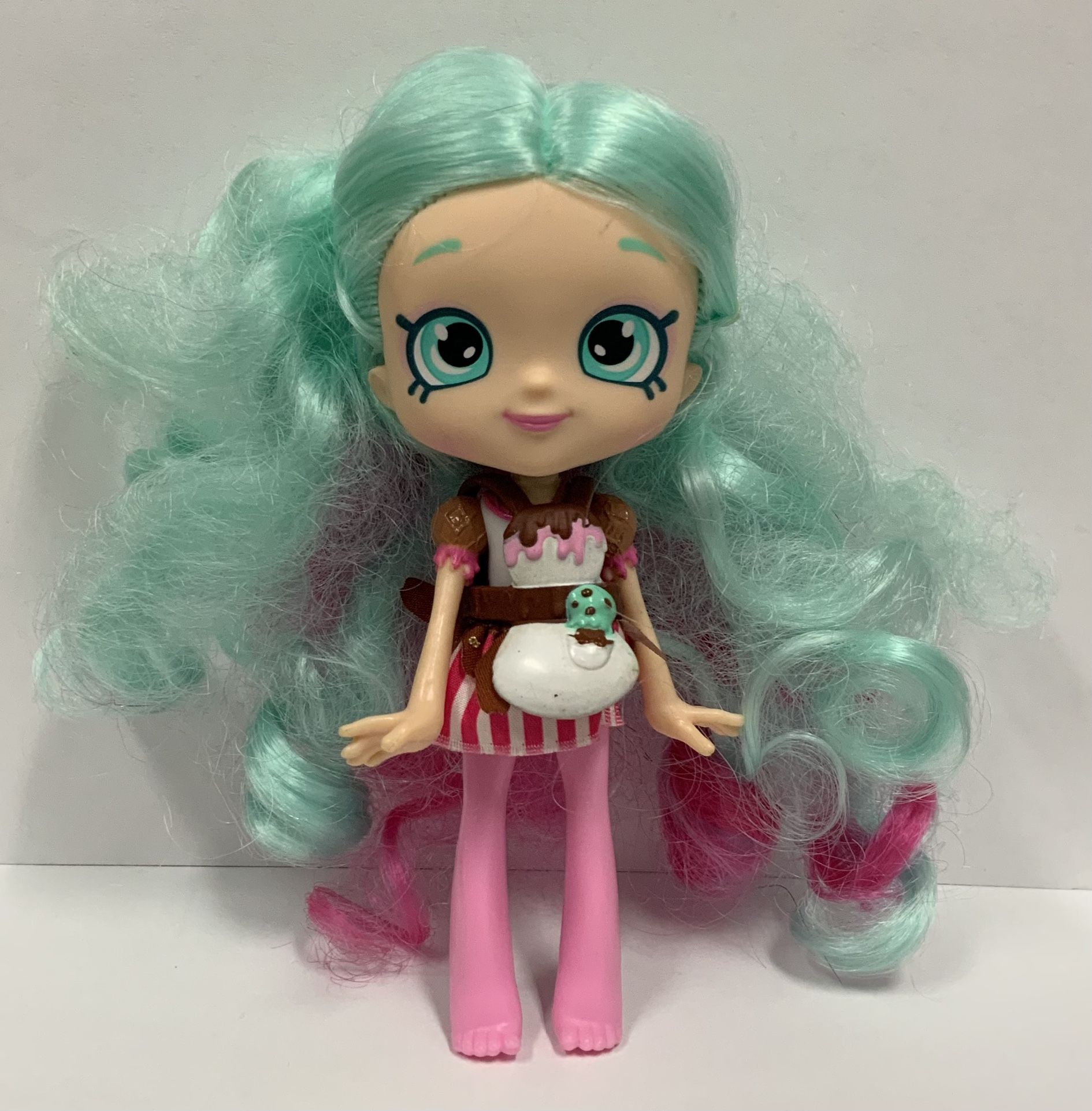 Shopkins Moose Peppa Mint Chef Club Ice Cream Pink Teal Hair