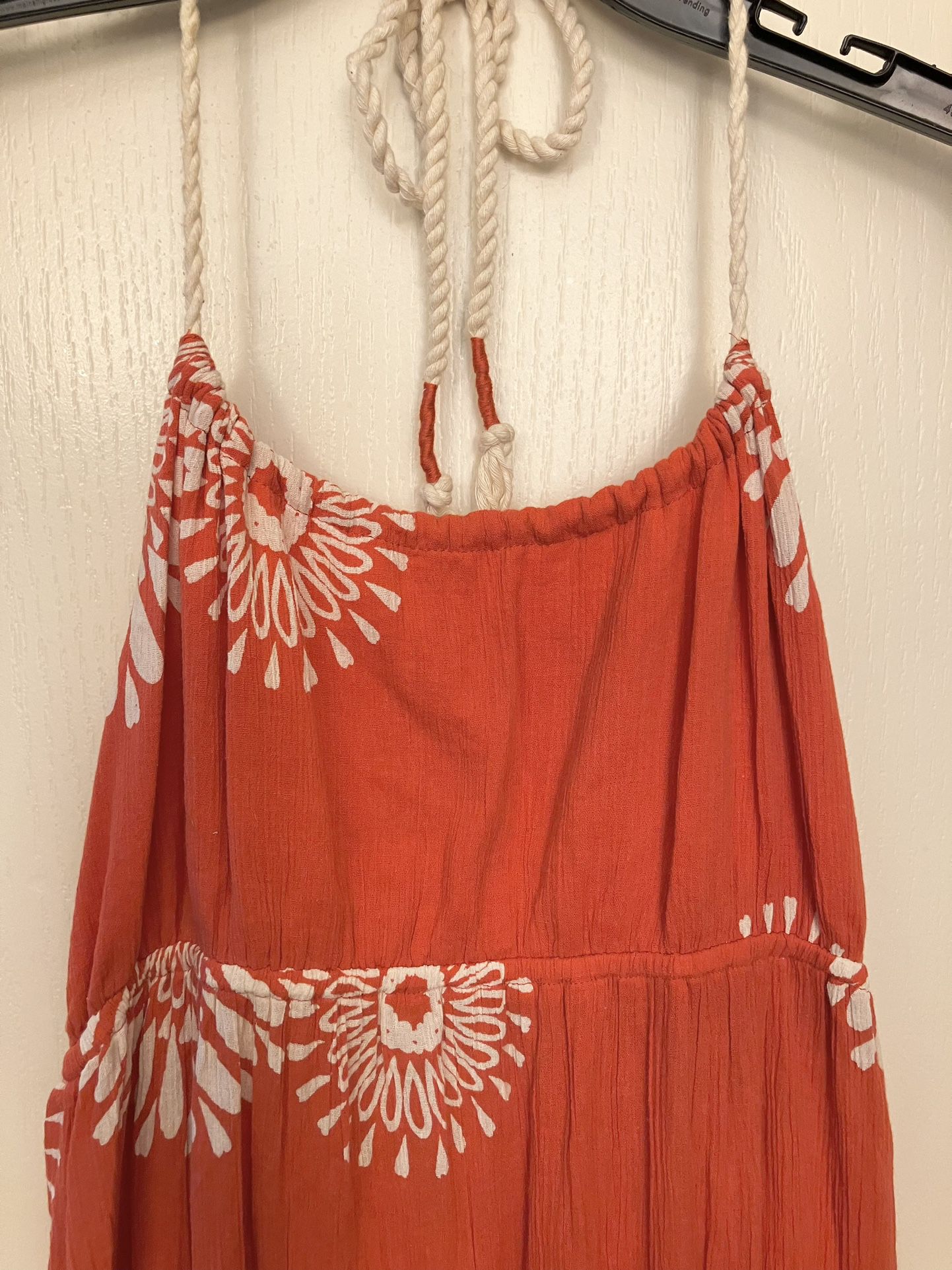 Roxy Brand Poppy Colored Maxi Halter Dress New Without Tags Size Extra Large