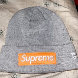 Supreme FW17 Beanie Heather Grey