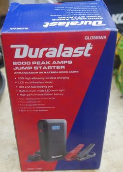 duralast GL056WA 2000 Peak Amps Jump Starter+ USB Power Pack & LED Light NEW! f(contact info removed)8