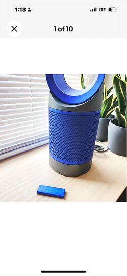 Dyson - TP02 Pure Cool Link Tower 400 Sq. Ft. Air Purifier - Iron, Blue - Remote