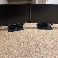Two Dell  21.5-inch Full HD (1920x1080) LED-backlit monitors