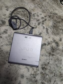 Vintage Sony VAIO External DVD-ROM Drive (Model PCGA-DVD1) w/ Cable