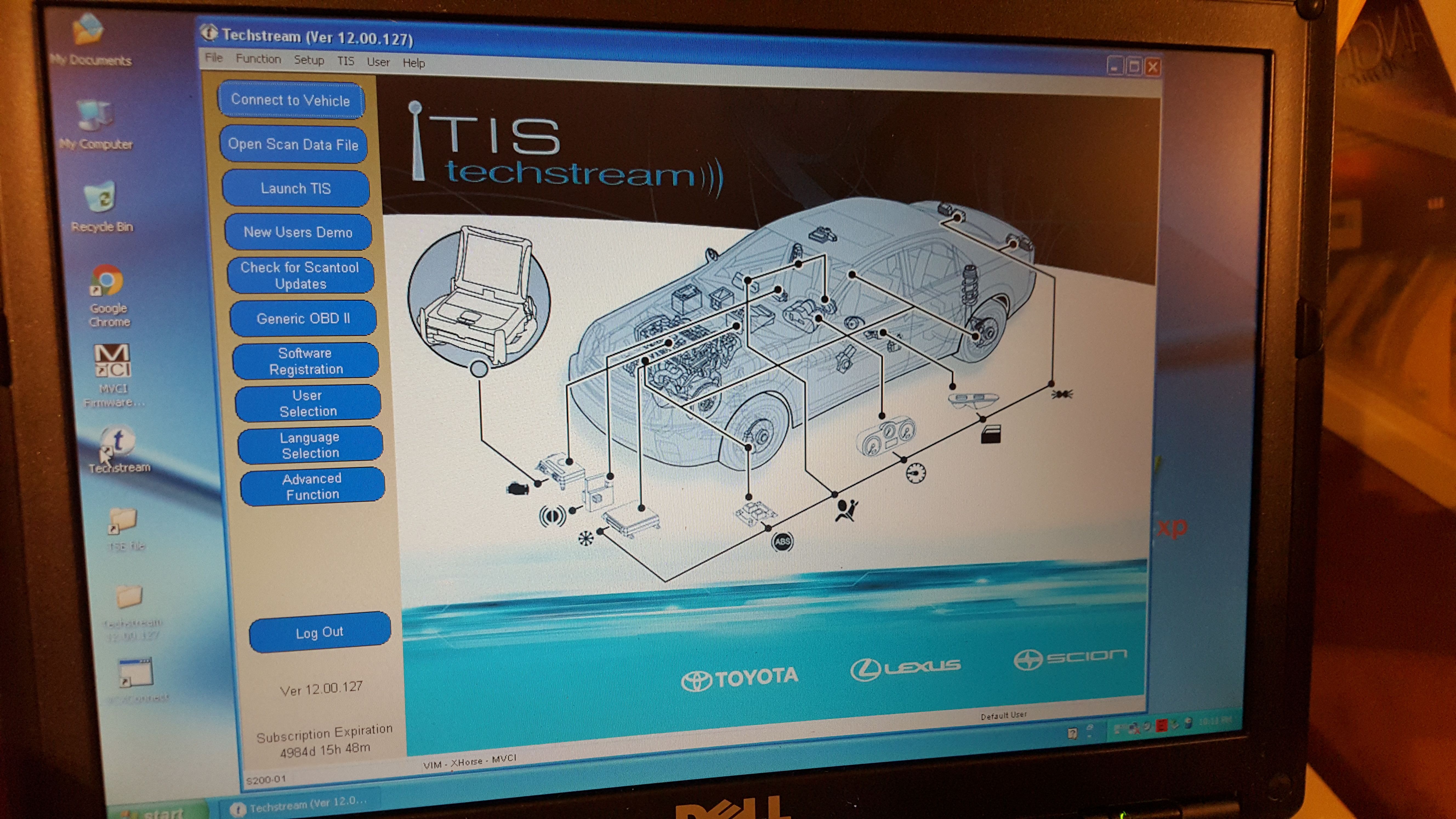 Techstream toyota lexus scion diagnostic laptop