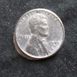 1943 D Mint Steel Wheat Penny 