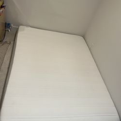 Queen size bed frame with mattress 