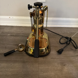 Vtg La Pavoni Professional Spectacular Espresso Machine Works Copper/Brass Check