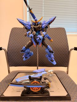 Date Masumune Moshow Pre-Built Painted Figure w/ Stand Weapon Blue. HUGE version