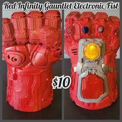 Marvel Studios Avengers Endgame Red Infinity Gauntlet Electronic Fist Roleplay Toy, Lights and Sounds, 5+ Years