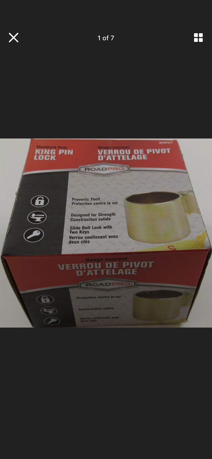 Road Pro King Pin Lock