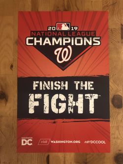 Washington Nationals Finish The Fight Sign & Stickers