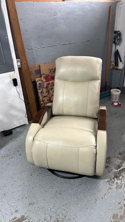 Leather swivel rocker recliner