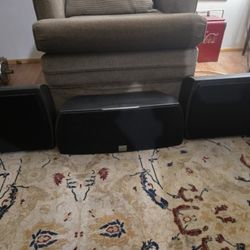 JBL speakers  left right and center With Yamaha Receiver 
