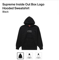 Supreme Inside Out Box Logo Hooded Sweatshirt Black Size Medium