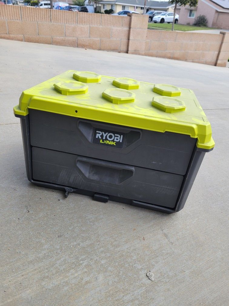 NEW RYOBI LINK 2 DRAWER MODULAR STORAGE ORGANIZER ORGANIZATION BOXES