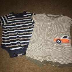 Two baby onesies for baby boy