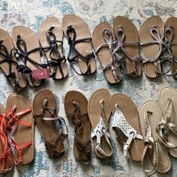 Sandal Lot - 8 Pairs Total