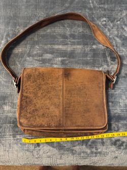 Coach Mens Brown Leather Messenger Bag vintage authentic