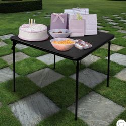 Folding Card Table Black