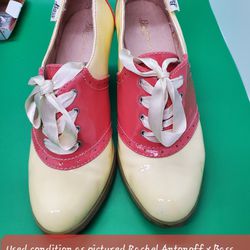 Used condition as pictured Rachel Antonoff x Bass womens heeled saddle shoes Cream/Pink Size 7.5m hs 60s