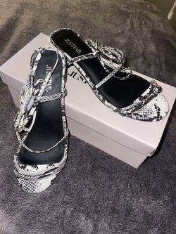 Snake Sandals Blk/white
