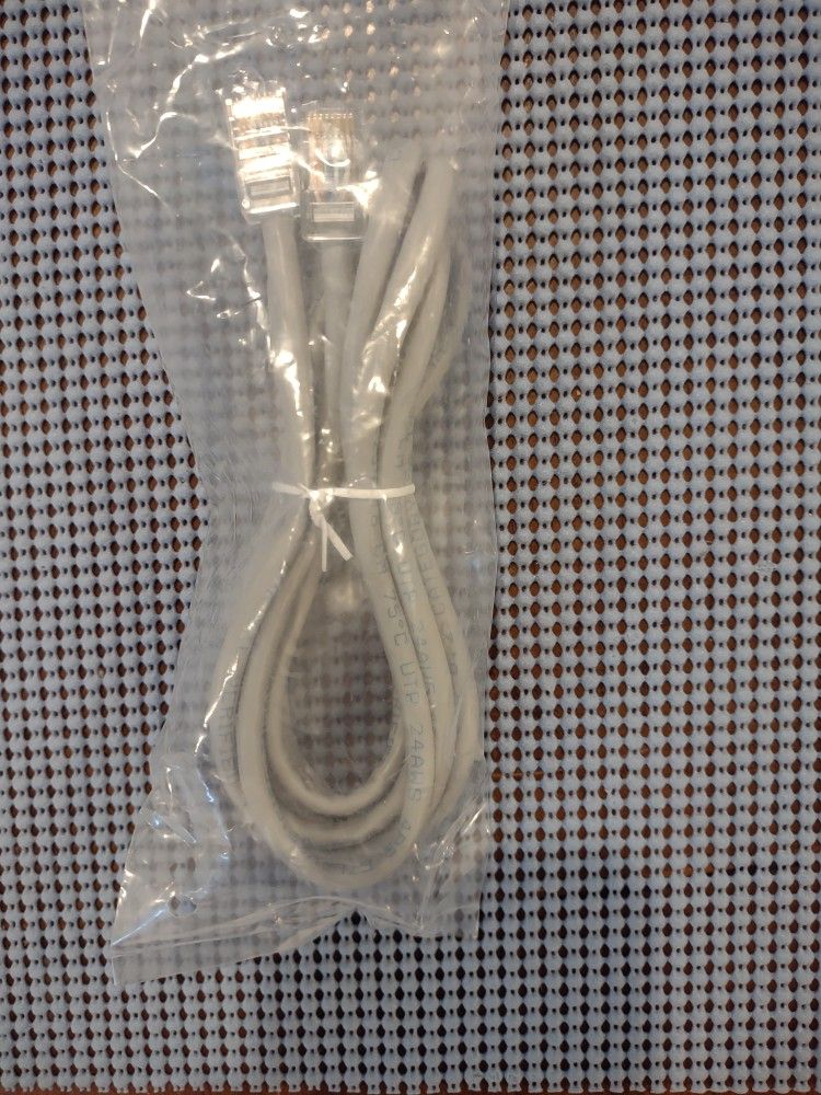 Dial Up, Modem Phone Line Cable (NEW) SEALED IN BAG