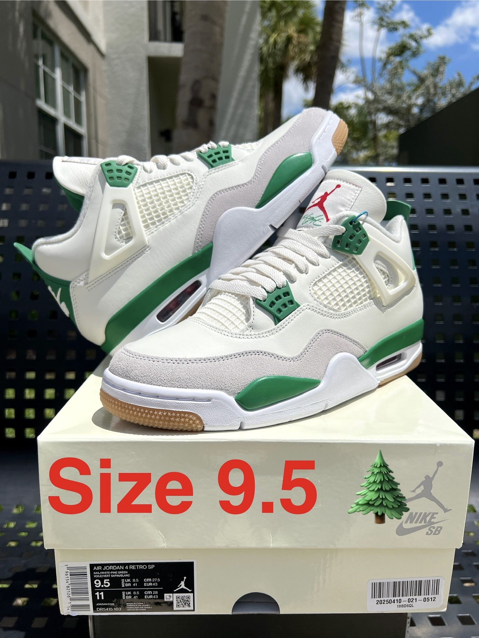 Jordan 4 SB Size 9.5 NEW Travis Olive Nigel brick