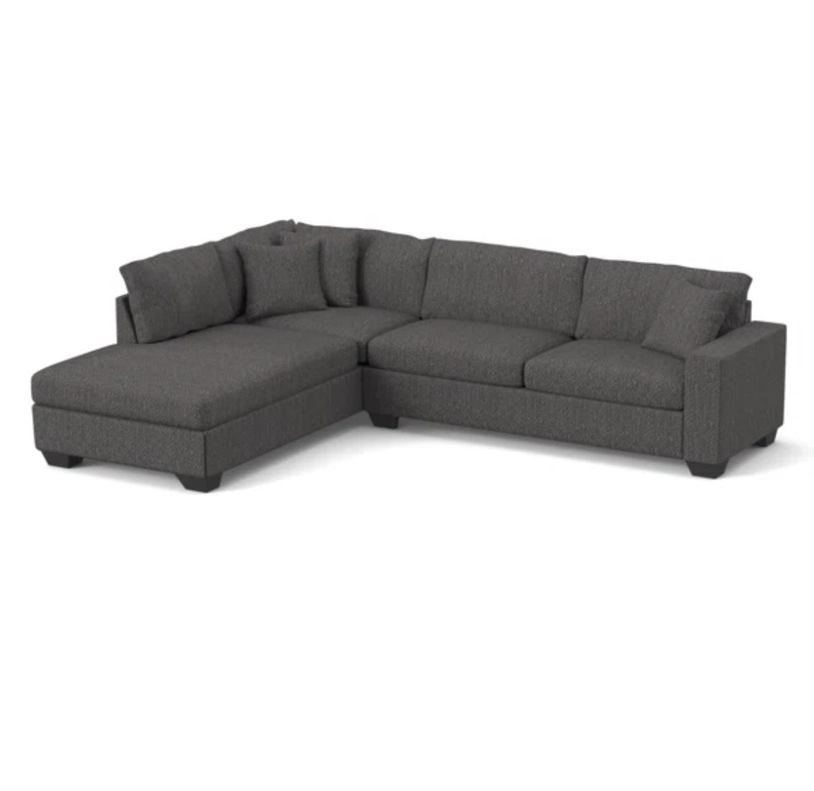 Grey Sectional Couch With ottoman