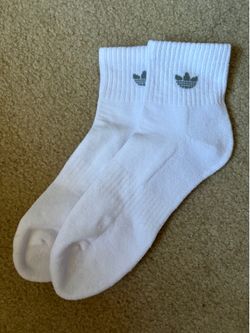 Adidas White Quarter Socks