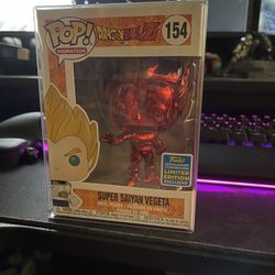 Super Saiyan Vegeta (Red Chrome) SDCC/Summer Convention (Hot Topic) Exclusive 2019 Funko Pop! #154