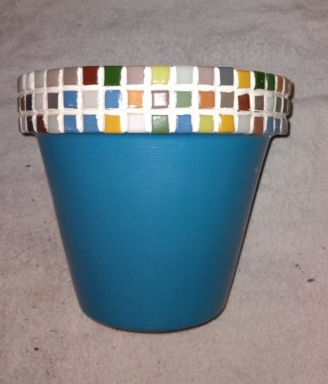 8" Decorated Flower Pots