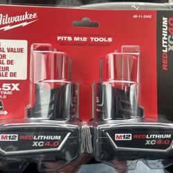 Milwaukee M12 XC 4.0 Battery 2 Pack 