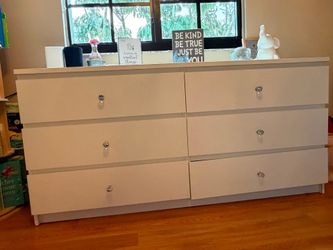 IKEA White 6-Drawer Double Dresser