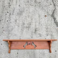 Vintage Horse Wood Shelf