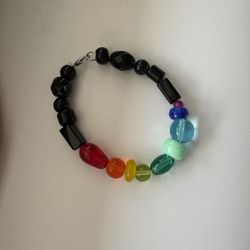 Homemade Glass Bead Bracelet 