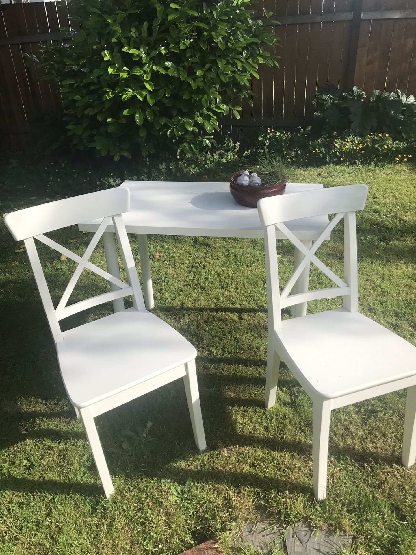Small kitchen table with two chairs