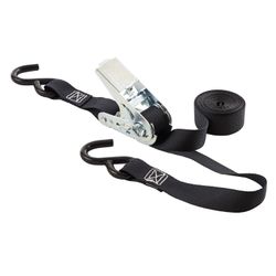 NEW 2 Ratchet Tie-Down Straps with Double S Hooks
