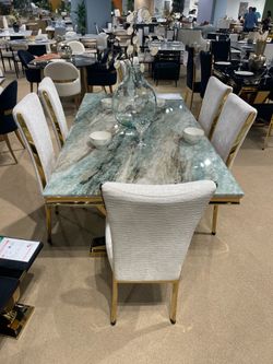 7pc Contemporary Dining Table Set