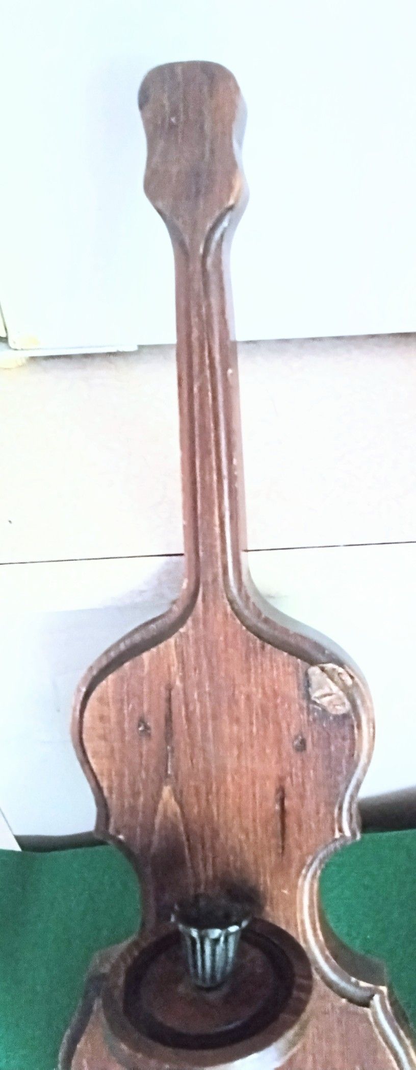 Antique Wooden Candle Holder Wall Scone