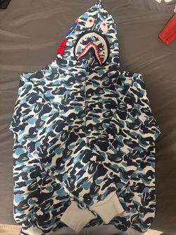 BAPE Shark Full-Zip Hoodie Blue Camo