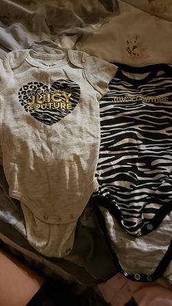 3-6m cute baby girl juicy couture onesie shirts
