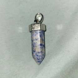 BEAUTIFUL  GRAY SODALITE POINT PENDANT