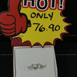 White Gold Diamond Ring 