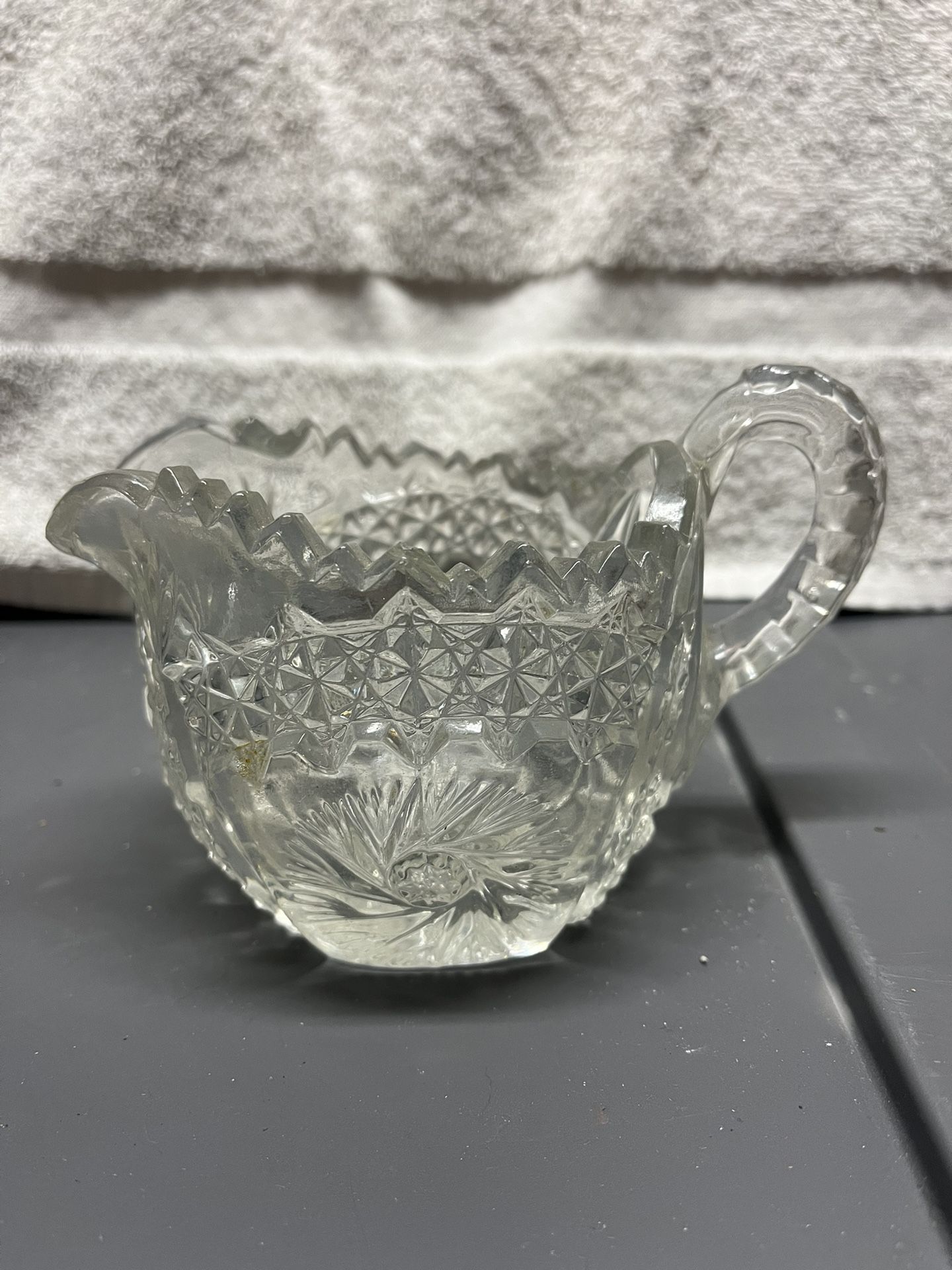 Antique EAPG Glass Creamer Pitcher