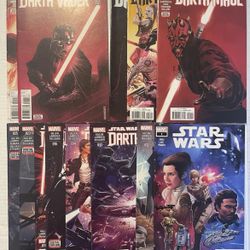 Star Wars 13pc Comic lot Darth Vader 2015, 2017 Darth Maul & more!