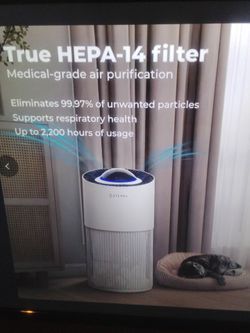 New Sterra paws true Hepa 14 pet air purifier & Sterillizer with ion & UVC light filtration cleans 1,000sqft. An hour