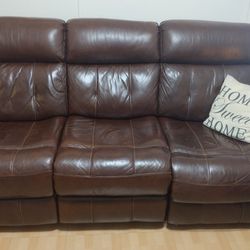 Leather Recliner Couch