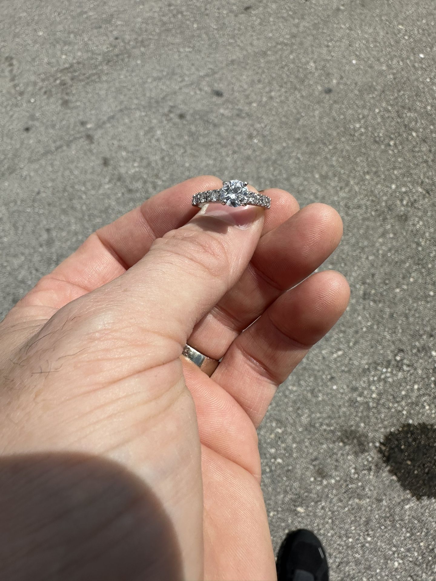 14K Diamond Engagement Ring Size 7.5
