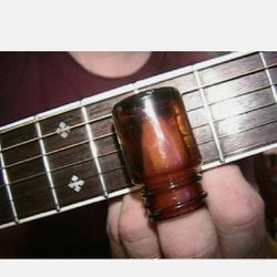 Blooze Bottle Glass Guitar Slide - Short 1.75" 2 Amber 1 Clear  -  3 Pack -