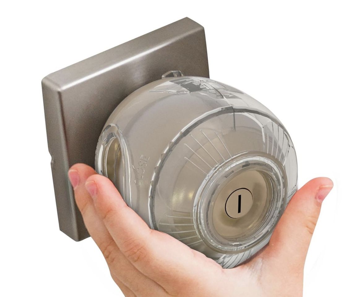 Child Safety Door Knob Cover (4 Pack) Hard-to-Remove Dual-Lock Door Handle Covers for Kids - Reusable Baby Proof Door Knob Locks - Installs Easily, No